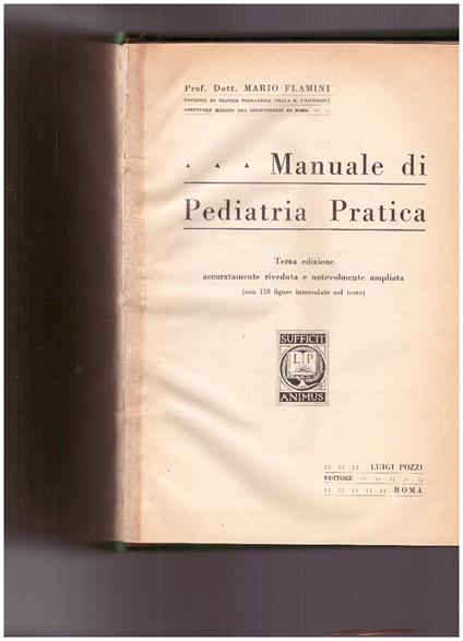 Manuale di Pediatria Pratica - Mario Flamini - copertina
