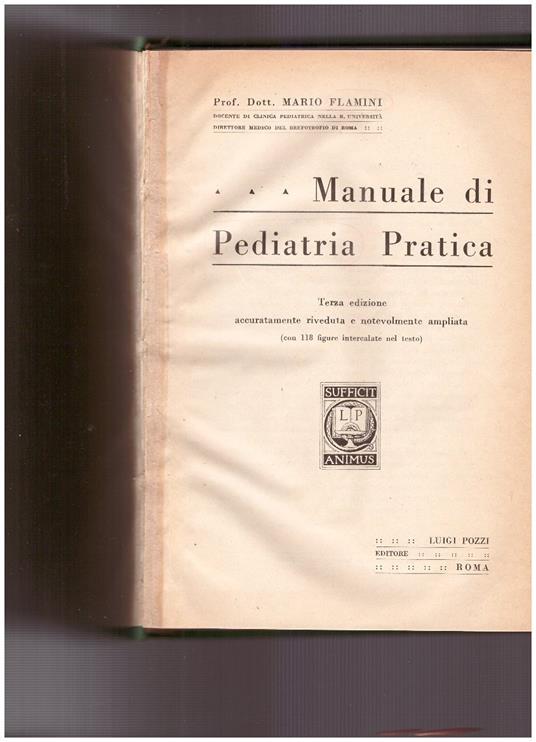 Manuale di Pediatria Pratica - Mario Flamini - copertina