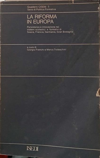 La riforma in Europa - Giorgio Franchi - copertina