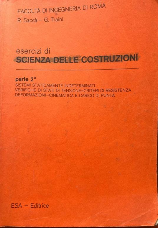 Esercizi di scienza delle costruzioni. Parte seconda - copertina