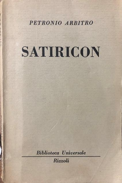 Satiricon - Arbitro Petronio - copertina