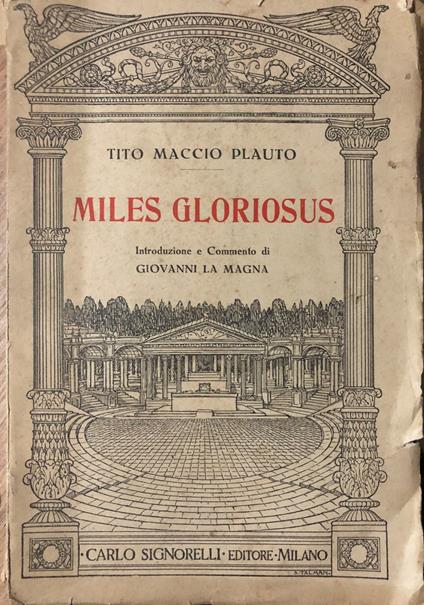 Miles gloriosus - T. Maccio Plauto - copertina