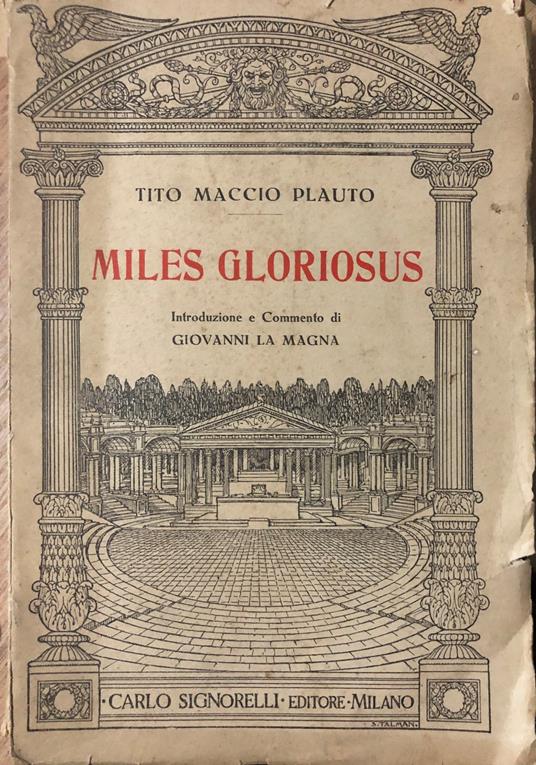 Miles gloriosus - T. Maccio Plauto - copertina
