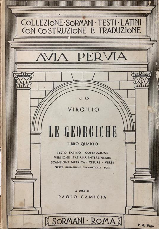 Le georgiche. Libro quarto - Publio Virgilio Marone - copertina
