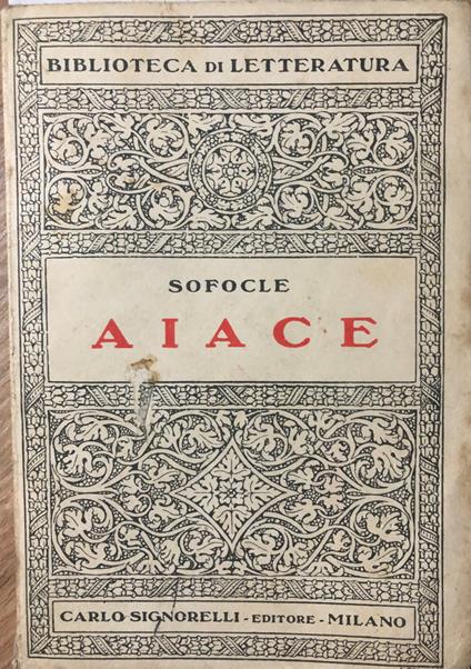 Aiace - Sofocle - copertina