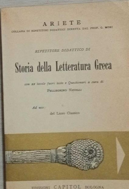 Storia della letteratura greca - copertina