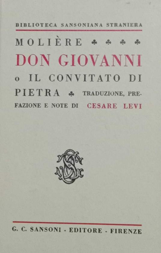 Don Giovanni o il convitato di pietra - Molière - copertina