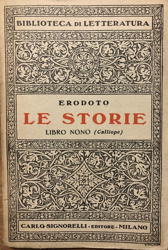Le storie. Libro nono (Calliope) - Erodoto - copertina