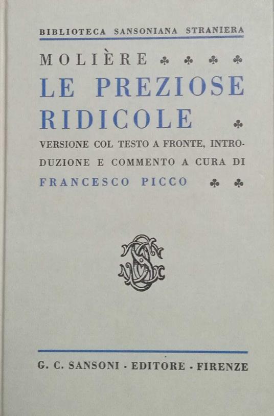 Le preziose ridicole - Molière - copertina