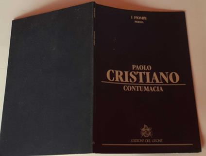 Contumacia. AUTOGRAFATO - copertina