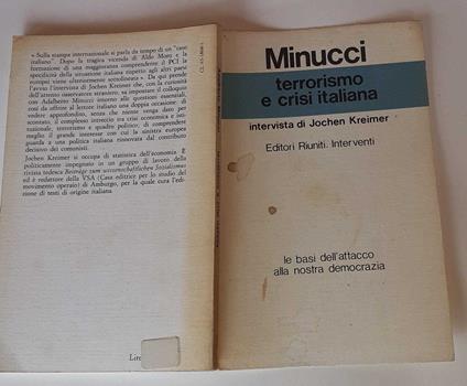 Terrorismo e crisi italiana intervista di Jochen Kreimer - Adalberto Minucci - copertina