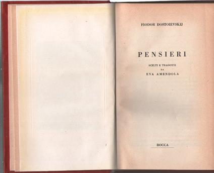 Pensieri - copertina