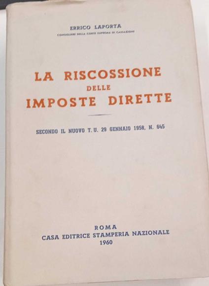 La riscossione delle imposte dirette - copertina