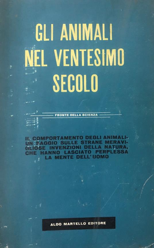 Gli animali nel Ventesimo secolo - copertina