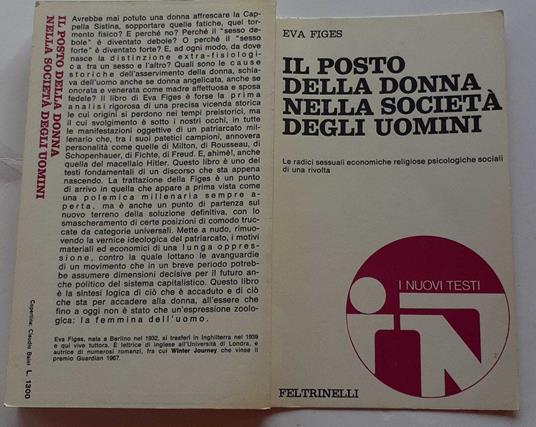 Il posto della donna nella società degli uomini - Eva Figes - copertina