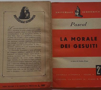 La morale dei Gesuiti - Blaise Pascal - copertina