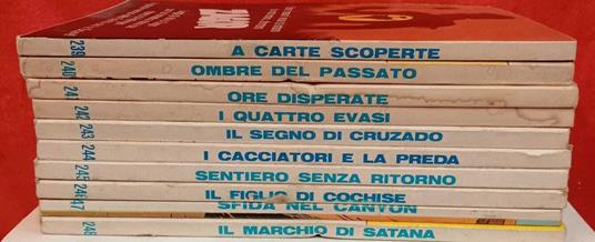 Lotto 10 numeri Tex, dal n. 239 al n. 248 - copertina