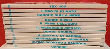 Lotto 11 numeri Tex, dal n. 400 al n. 410 - copertina