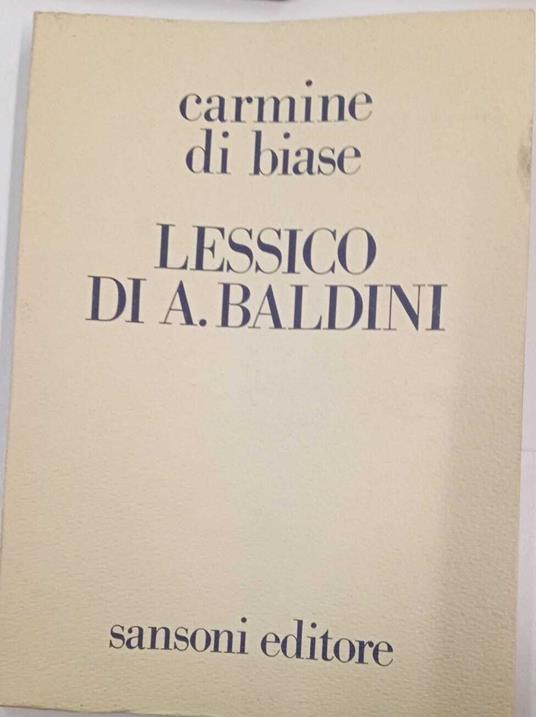 Lessico di A. Baldini - Carmine Di Biase - copertina
