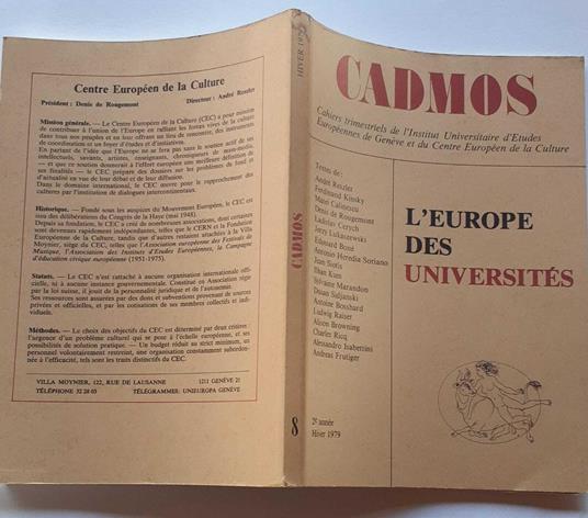L' Europe des universités - copertina