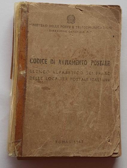 Codice di avviamento postale. Elenco alfabetico generale delle località postali italiane - copertina