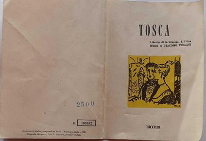 Tosca . Opera lirica in tre atti - copertina