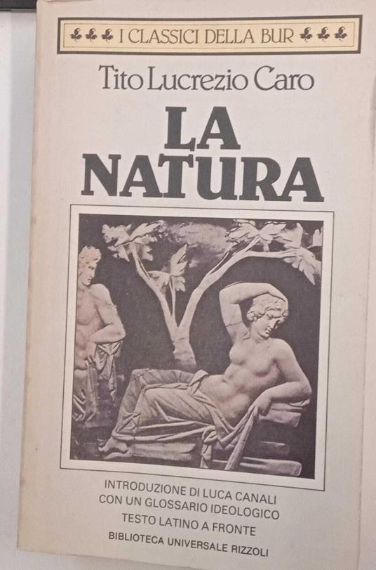 La natura. Testo latino a fronte - Tito Lucrezio Caro - copertina