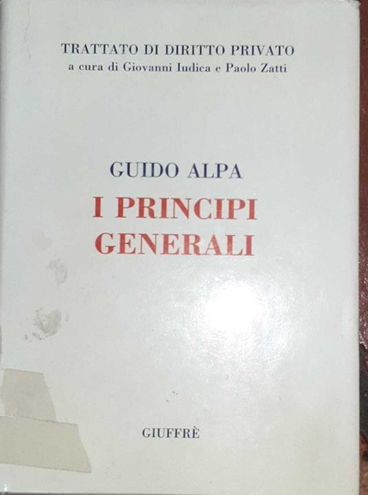 I principi generali - Guido Alpa - copertina