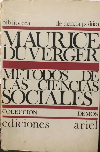 Métodos de las ciencias sociales - Maurice Duverger - copertina