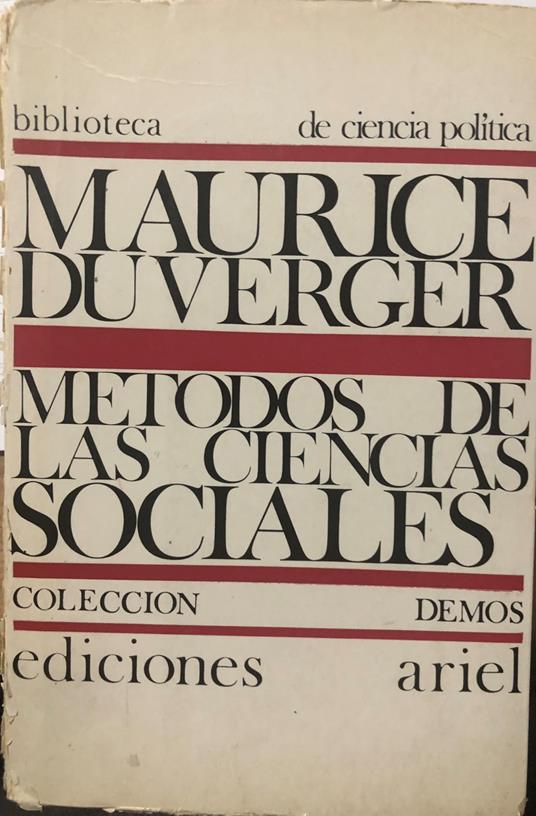 Métodos de las ciencias sociales - Maurice Duverger - copertina