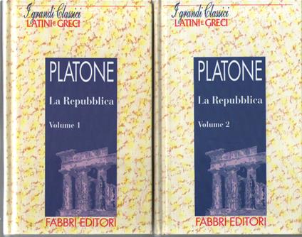 La Repubblica, 2 voll - Platone - copertina