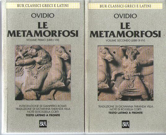 Le metamorfosi, 2 voll - P. Nasone Ovidio - copertina