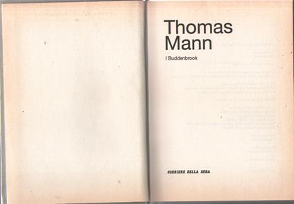 I Buddenbrook - Thomas Mann - copertina