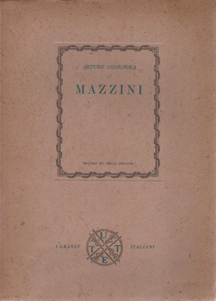 Mazzini - Arturo Codignola - copertina