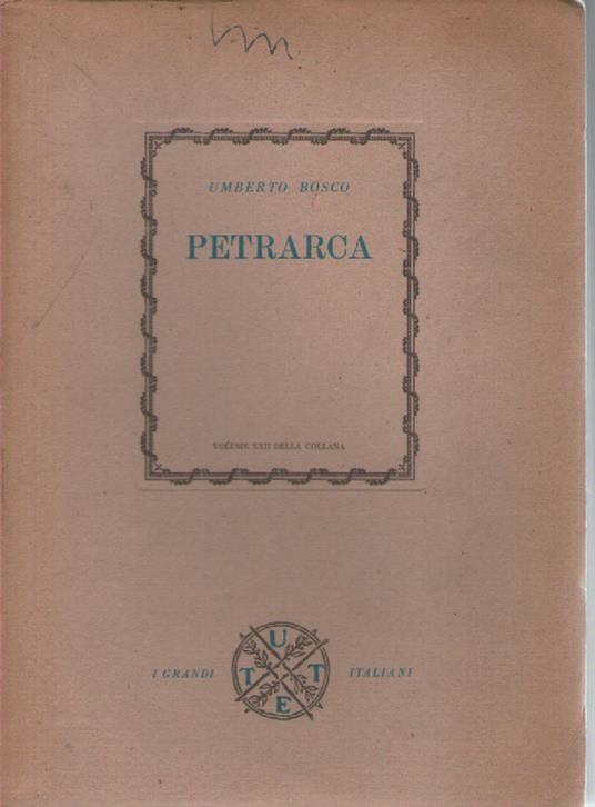 Petrarca - Umberto Bosco - copertina