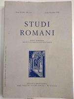 Studi romani. Rivista trimestrale. Anno XLVIII nn. 3-4