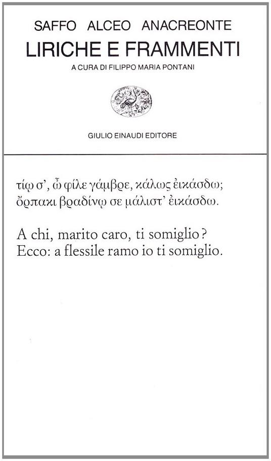 Liriche e frammenti - Saffo - copertina