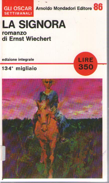 La signora - Ernst Wiechert - copertina