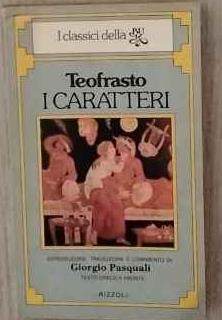 I caratteri - Teofrasto - copertina