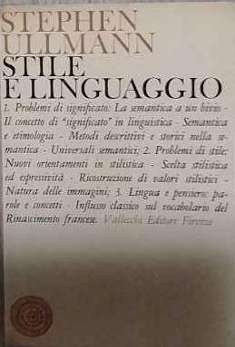 Stile e linguaggio - Stephen Ullmann - copertina