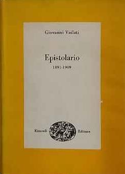 Epistolario, 1891-1909 - Giovanni Vailati - copertina