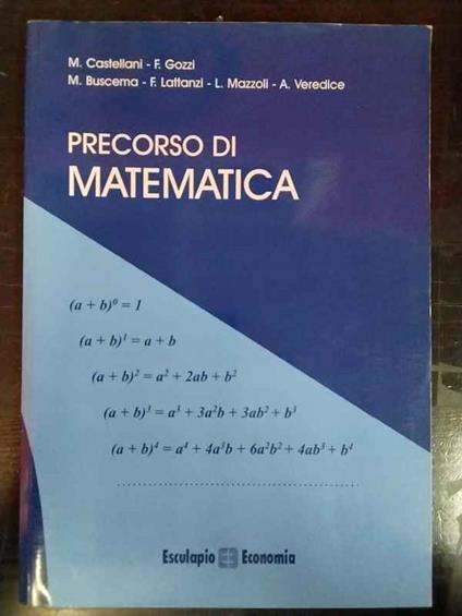 Precorso di matematica - copertina