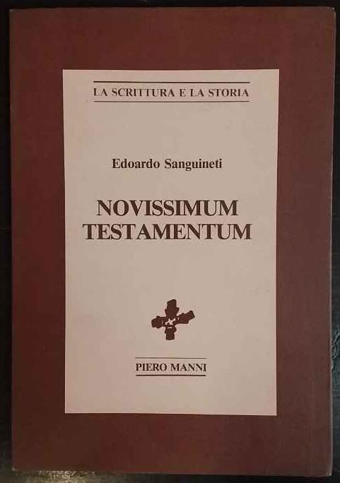 Novissimum Testamentum - Edoardo Sanguineti - copertina