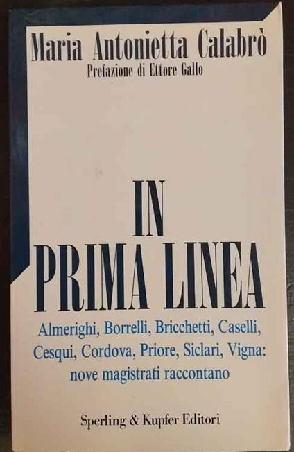 In prima linea - copertina