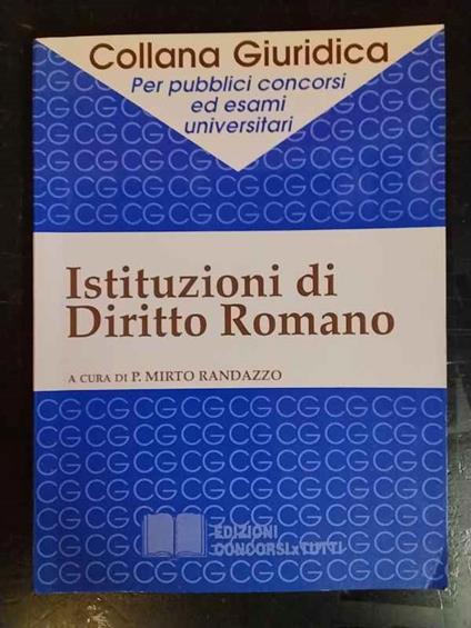 Istituzioni di diritto romano - copertina