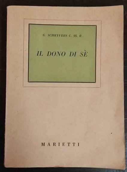 Il dono di sè - copertina