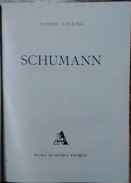 Schumann - Alfred Colling - copertina