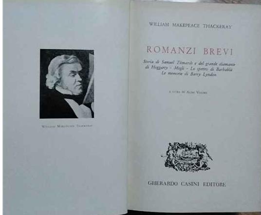 Romanzi brevi - William M. Thackeray - copertina
