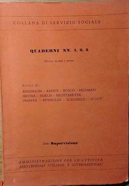 Quaderni nn. 1,2,3 - copertina