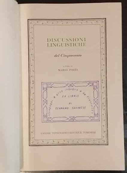 Discussioni linguistiche del Cinquecento - copertina